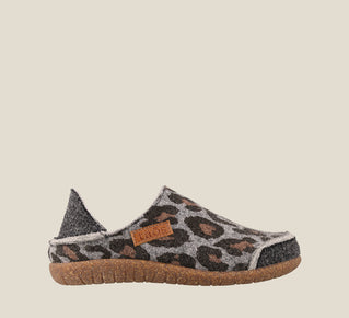 Taos Shoes Women's Convertawool-Charcoal Leopard Wool