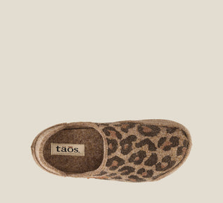 Taos Shoes Women's Convertawool-Tan Leopard Wool