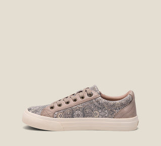 Taos Shoes Women's Plim Soul Lux-Taupe Paisley Multi - Click Image to Close