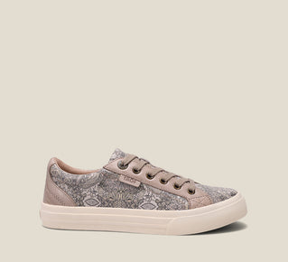 Taos Shoes Women's Plim Soul Lux-Taupe Paisley Multi - Click Image to Close
