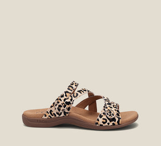 Taos Shoes Women's Double U-Tan Leopard Print - Click Image to Close