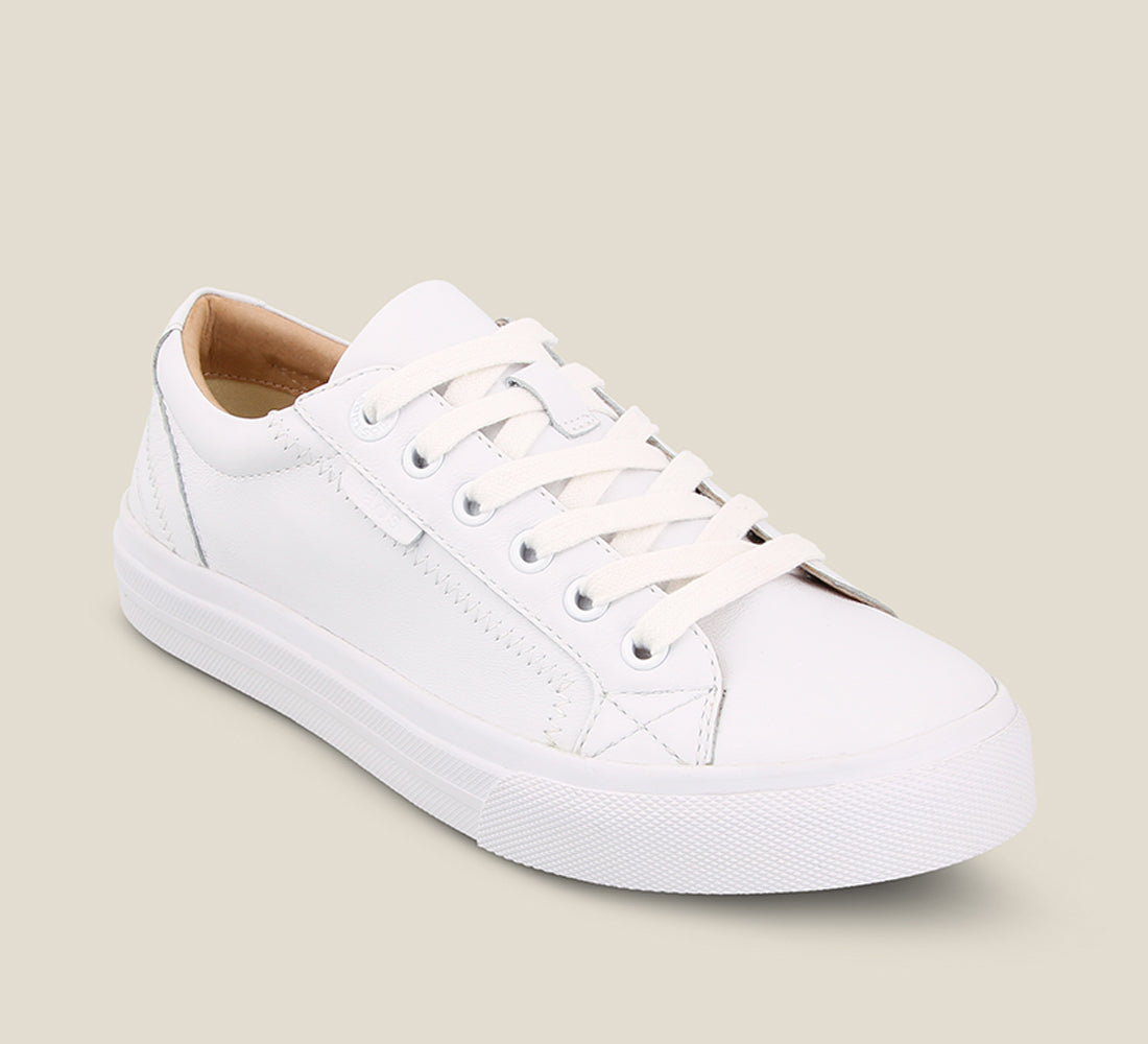 Taos Shoes Women's Plim Soul Lux-White Leather
