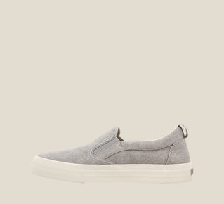 Taos Shoes Women's Rubber Soul-Grey Wash Canvas - Click Image to Close