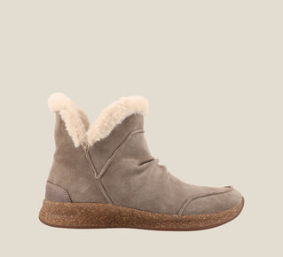 Taos Shoes Women's Future Mid-Dark Taupe Suede - Click Image to Close